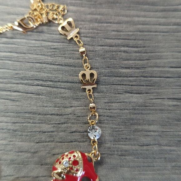 18K Gold Filled Bracelet Red Elephant Charm - Picture 3 of 5